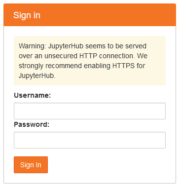 jupyter hub no ssl login